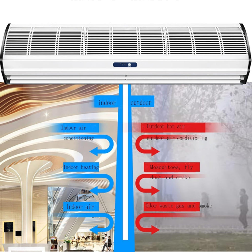 Wall-mounted Air Curtain Fan with Remote Control V81589