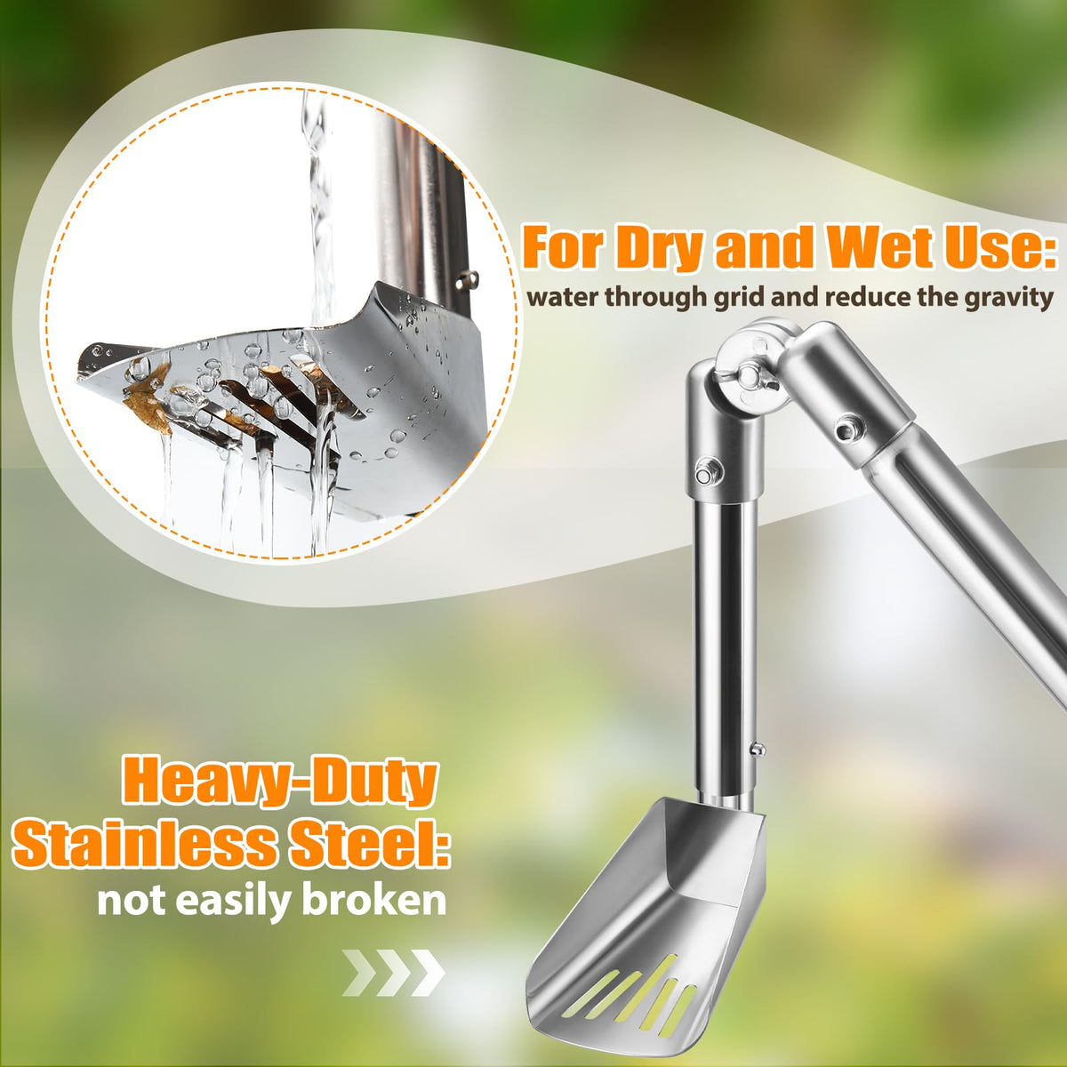 6.4FT Gutter Cleaning Tools with Extension Pole & Brush A652