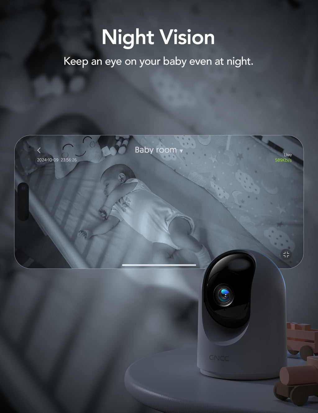 5G Indoor Security Cameras with Phone App, 4Pcs K933040