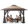 13x13 Pop Up Gazebo with Mosquito Netting Sidewall W382