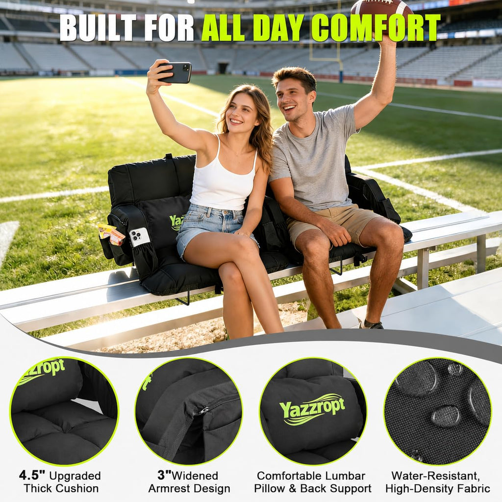 Heated Stadium Seats with Back Support, 3 Heat Settings B658