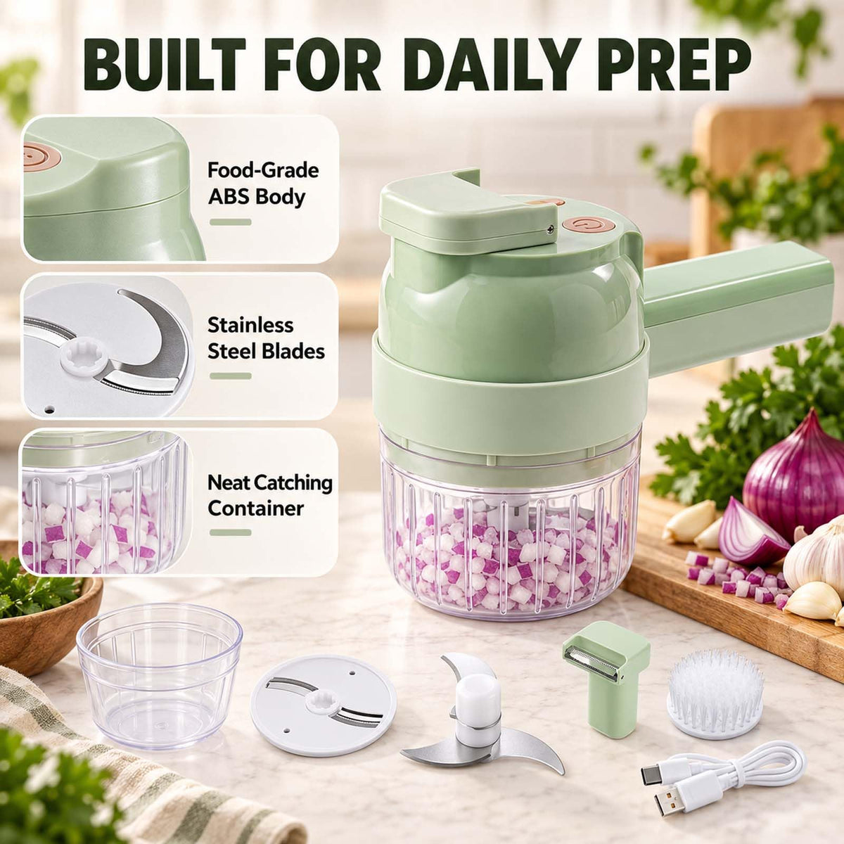 5-In-1 Electric Vegetable Chopper Q416756