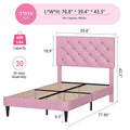 Twin Upholstered Platform Bed H356