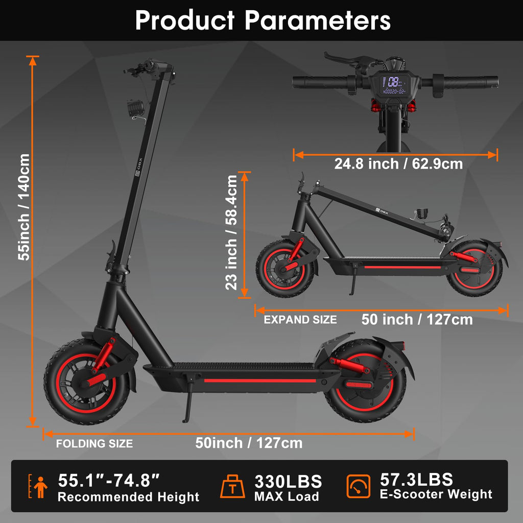 1200W Motor 10" Off-Road Pneumatic Tire Electric Scooter Y852995