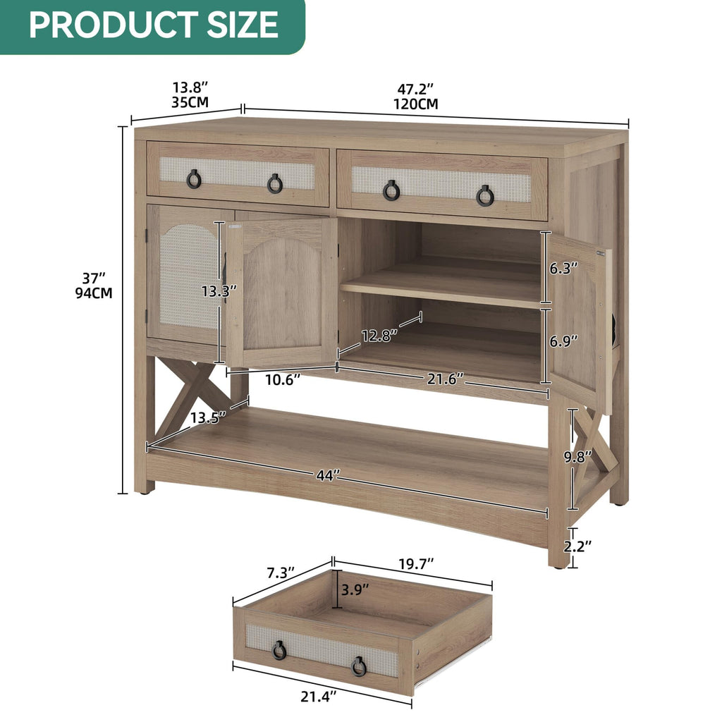 47.2" Console Table with 2 Drawers D656375
