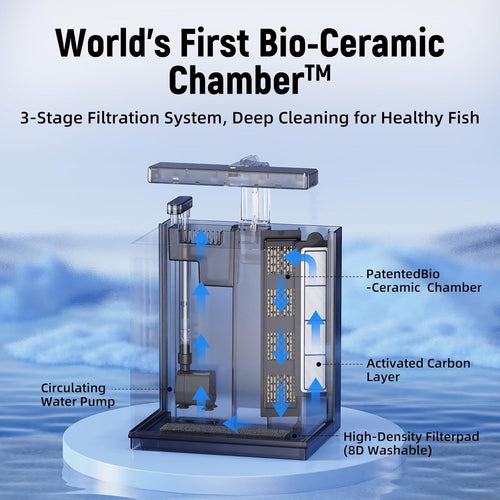2 Gallon All-in-One Aquarium Kit with Filtration & LED Light L16320