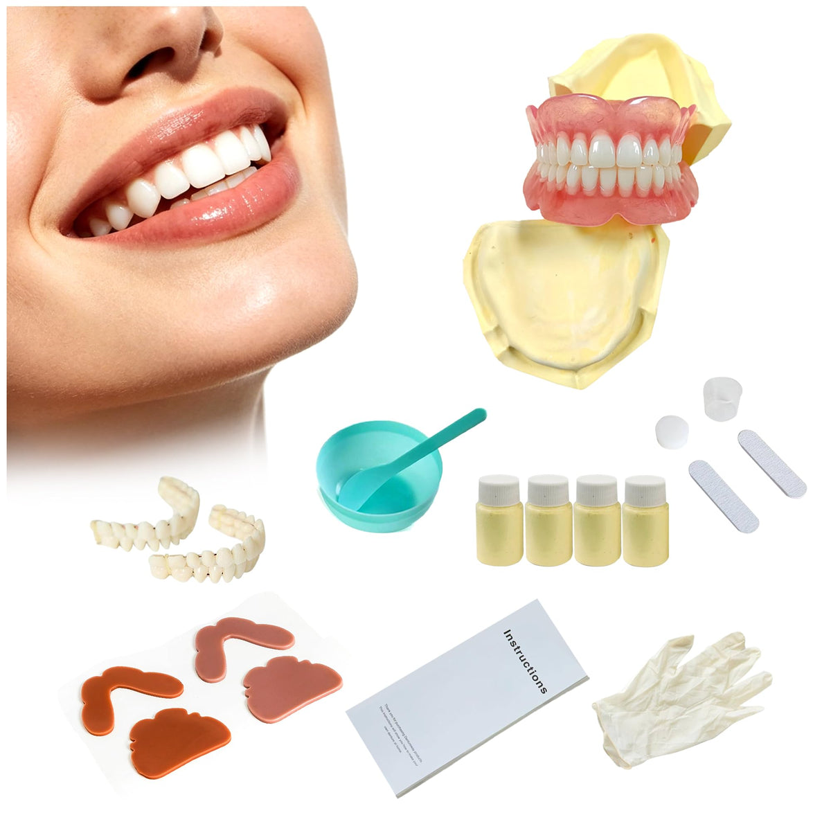 Moldable Temporary False Teeth Kit U4392