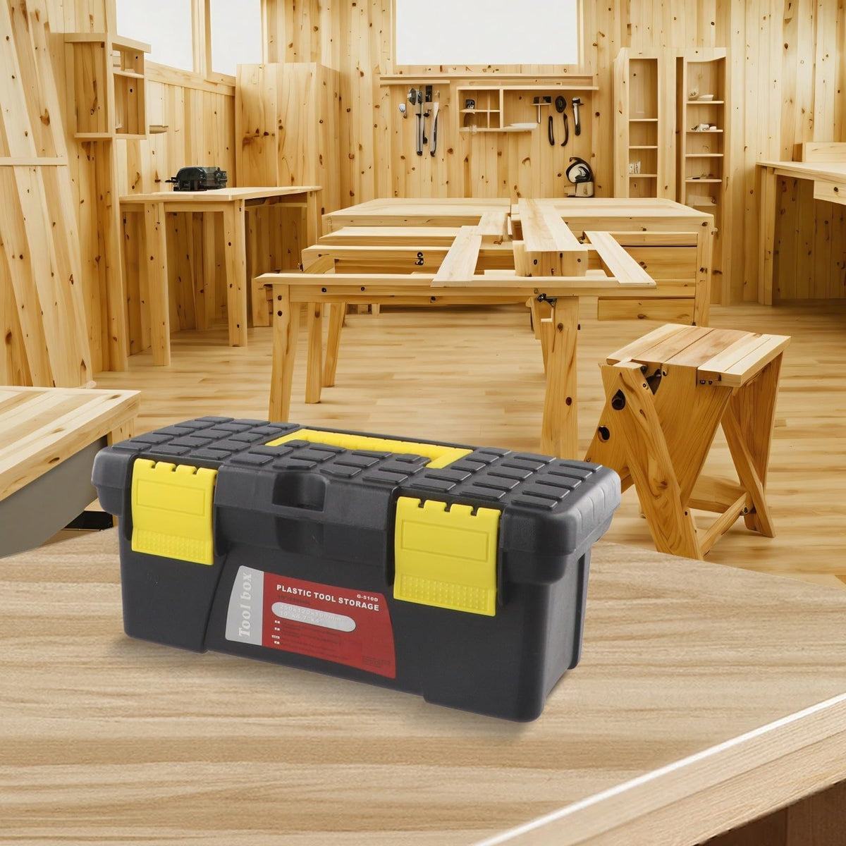 10 Inch Black Plastic Tool Storage Box W93034