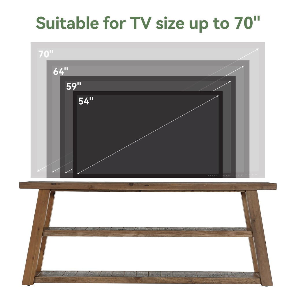 63" Solid Wood TV Stand R87105