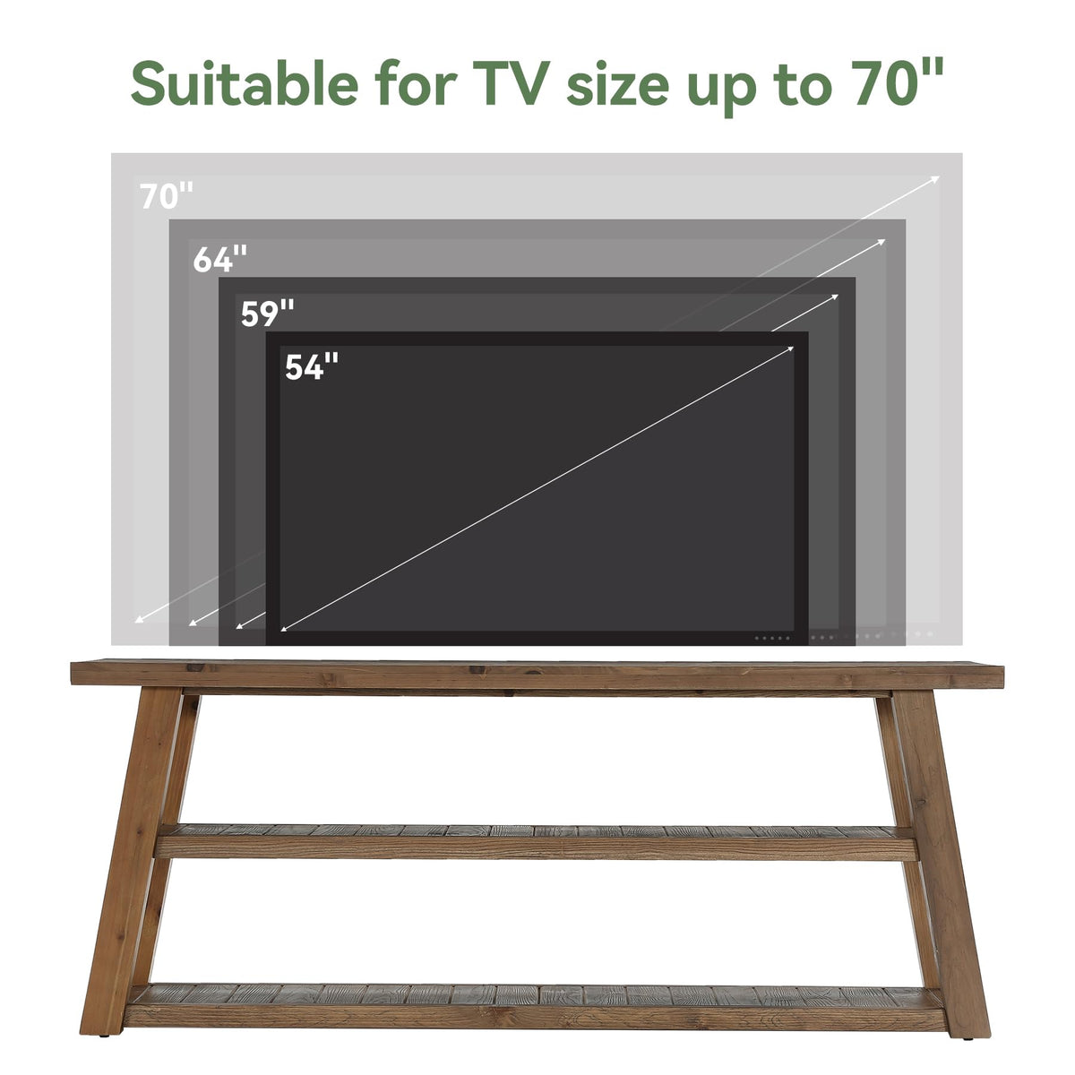 63" Solid Wood TV Stand R87105