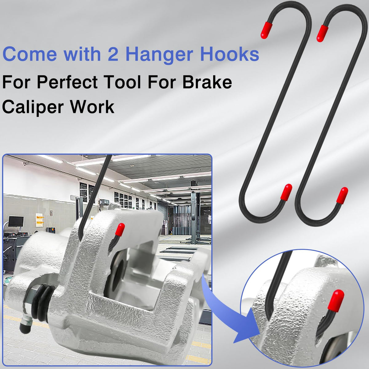 Brake Caliper Compression Tool with 2 Hooks & 360° Rotating Ratchet M5575