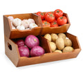 Wooden Stackable Pantry Storage Bins J282344