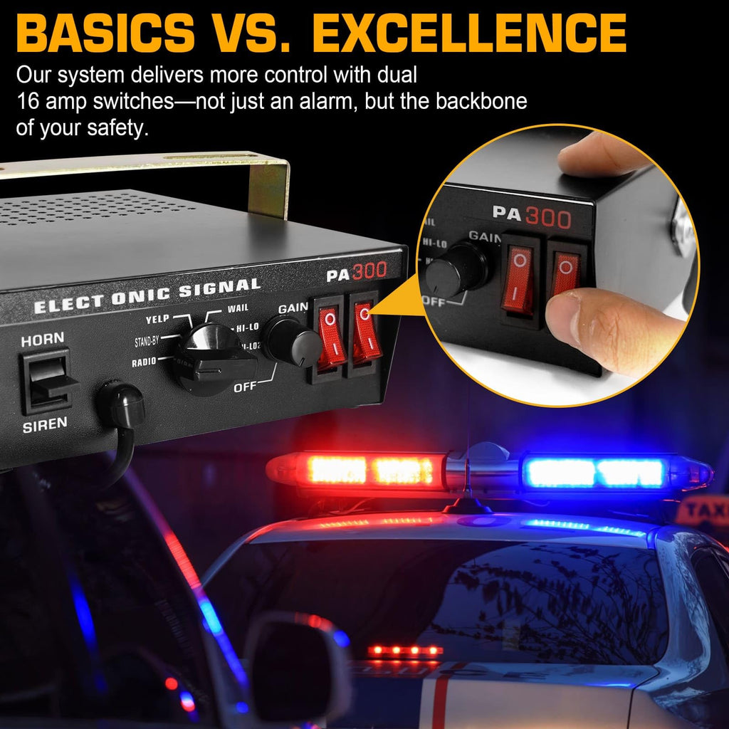 12V 100W Emergency Siren PA System Kit V608