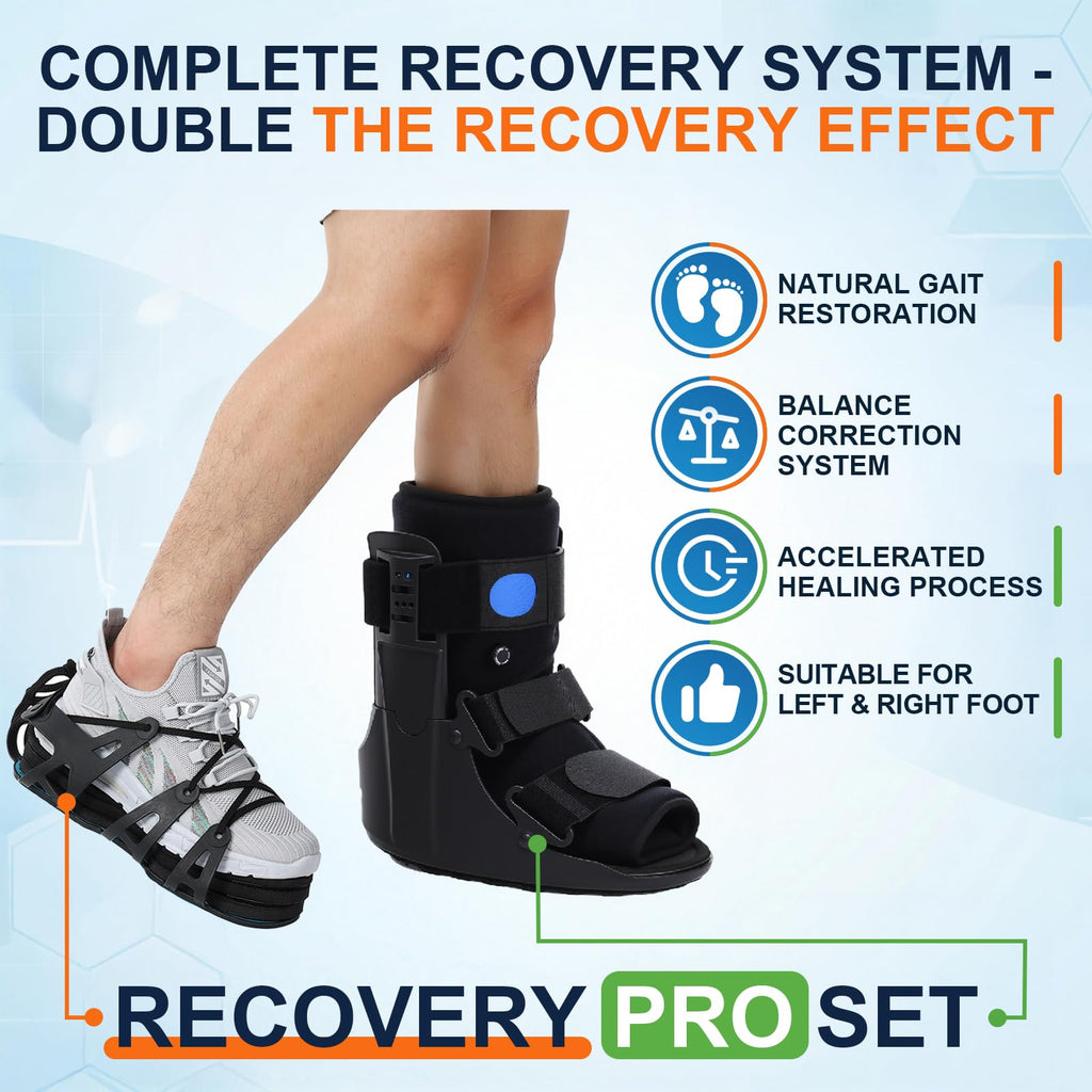 Inflatable Air Cam Walker Fracture Boot with Adjustable Shoe Lift R6256