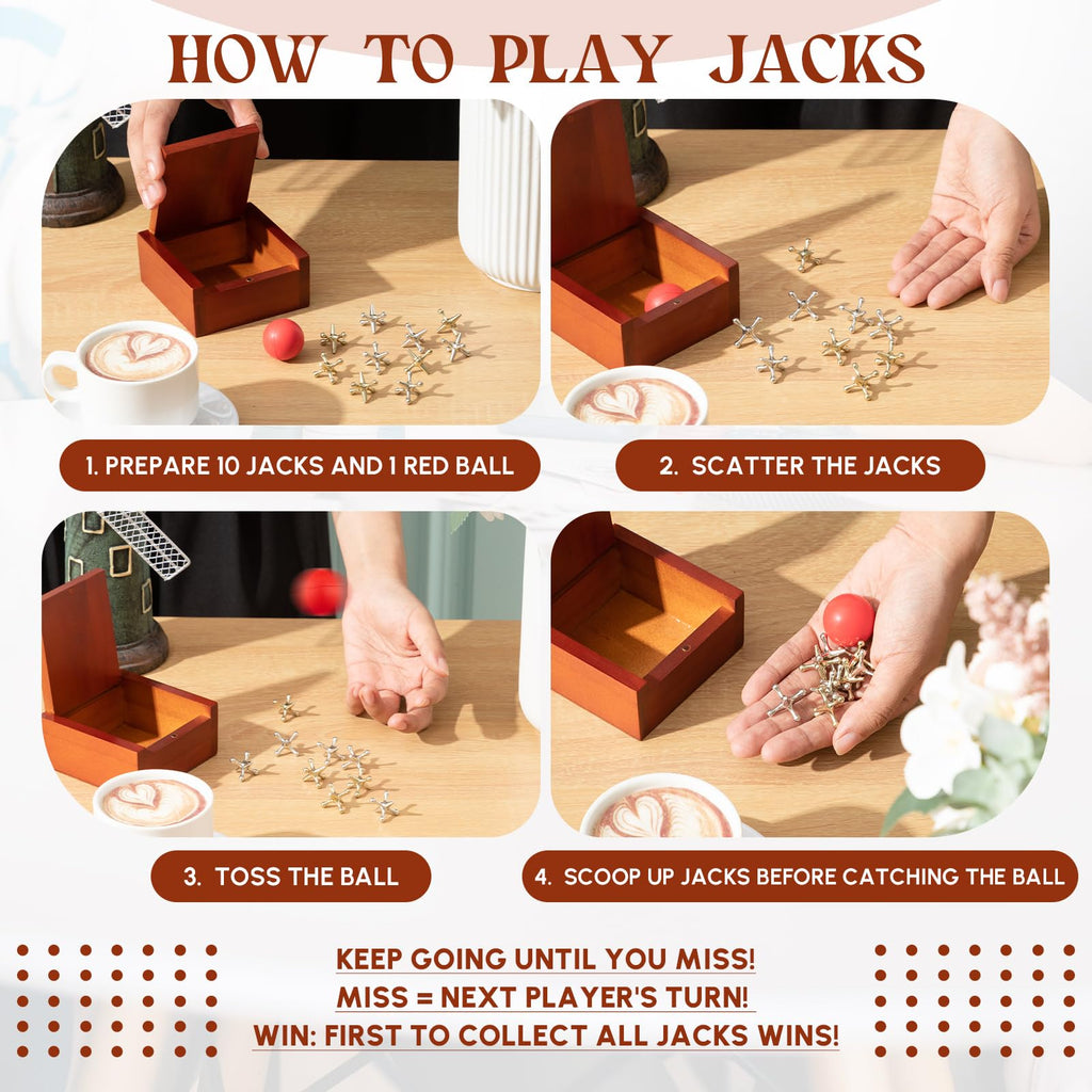 Metal Jacks Game with Balls U64203