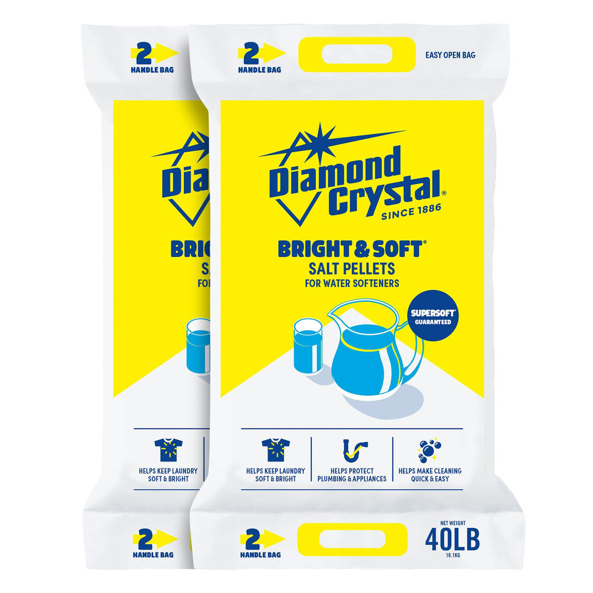 2 Pack Water Softener Salt Pellets, 40 Pounds W26479