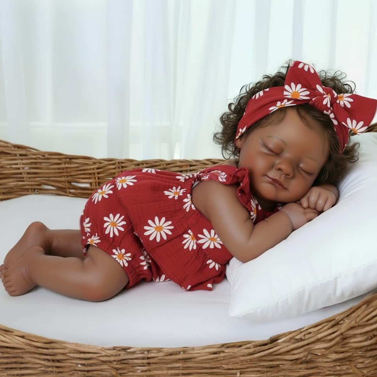 20 Inch Reborn Baby Dolls Black Girl with Accessories Set C1144
