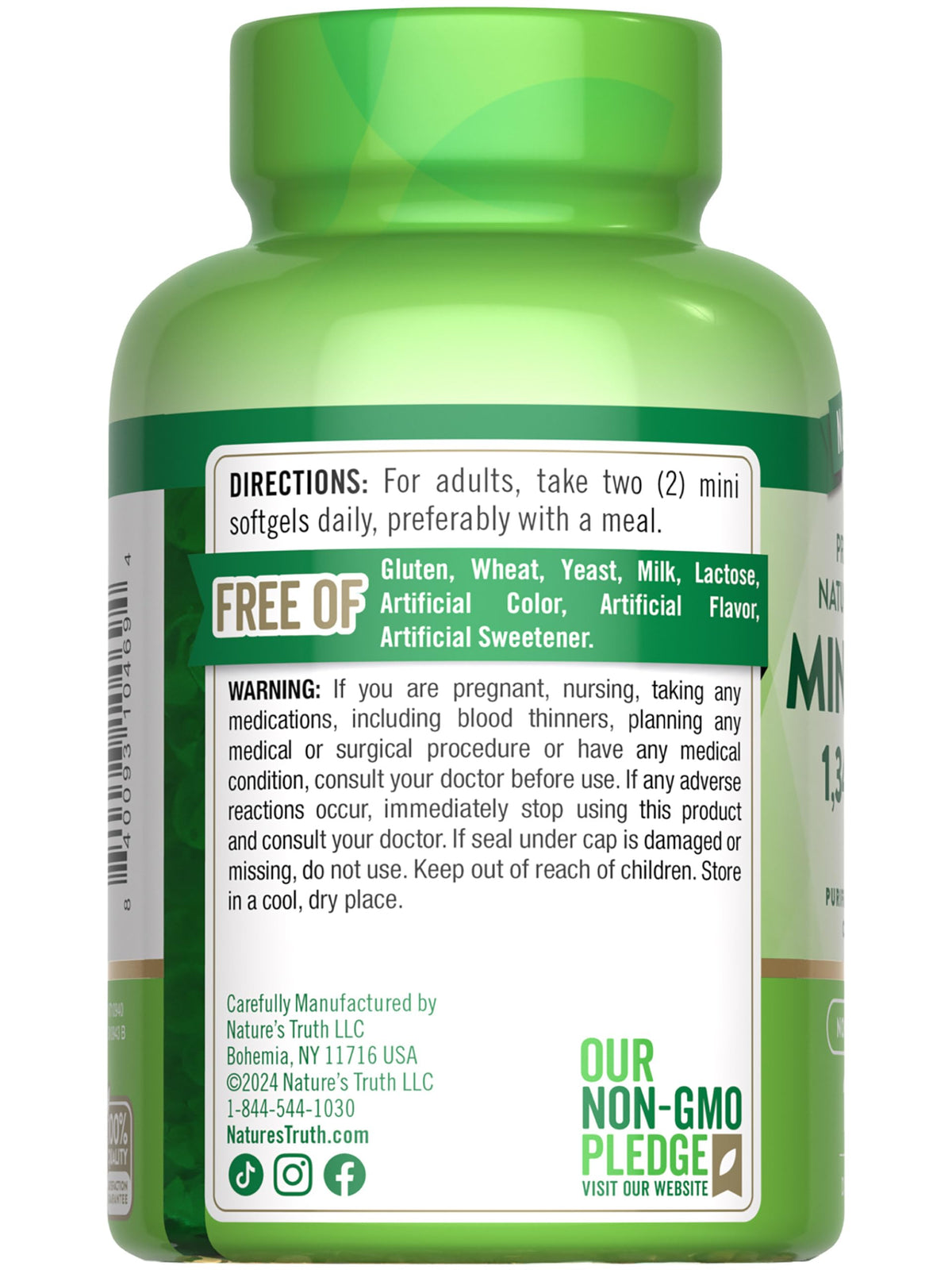 Fish Oil Omega 3 1340 mg 100 Softgels A350890