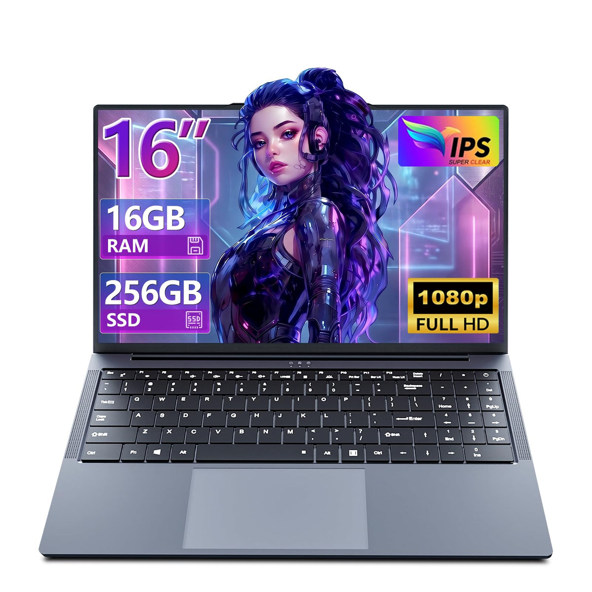 16GB RAM 256GB SSD Core i5 16" IPS FHD Laptop Computer W8645