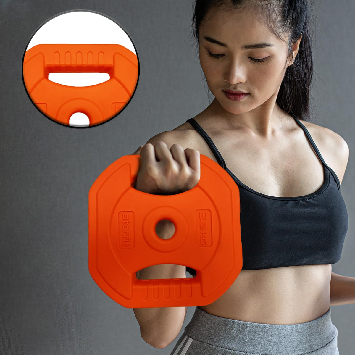 Adjustable Barbell Set with Weight Plates U37324