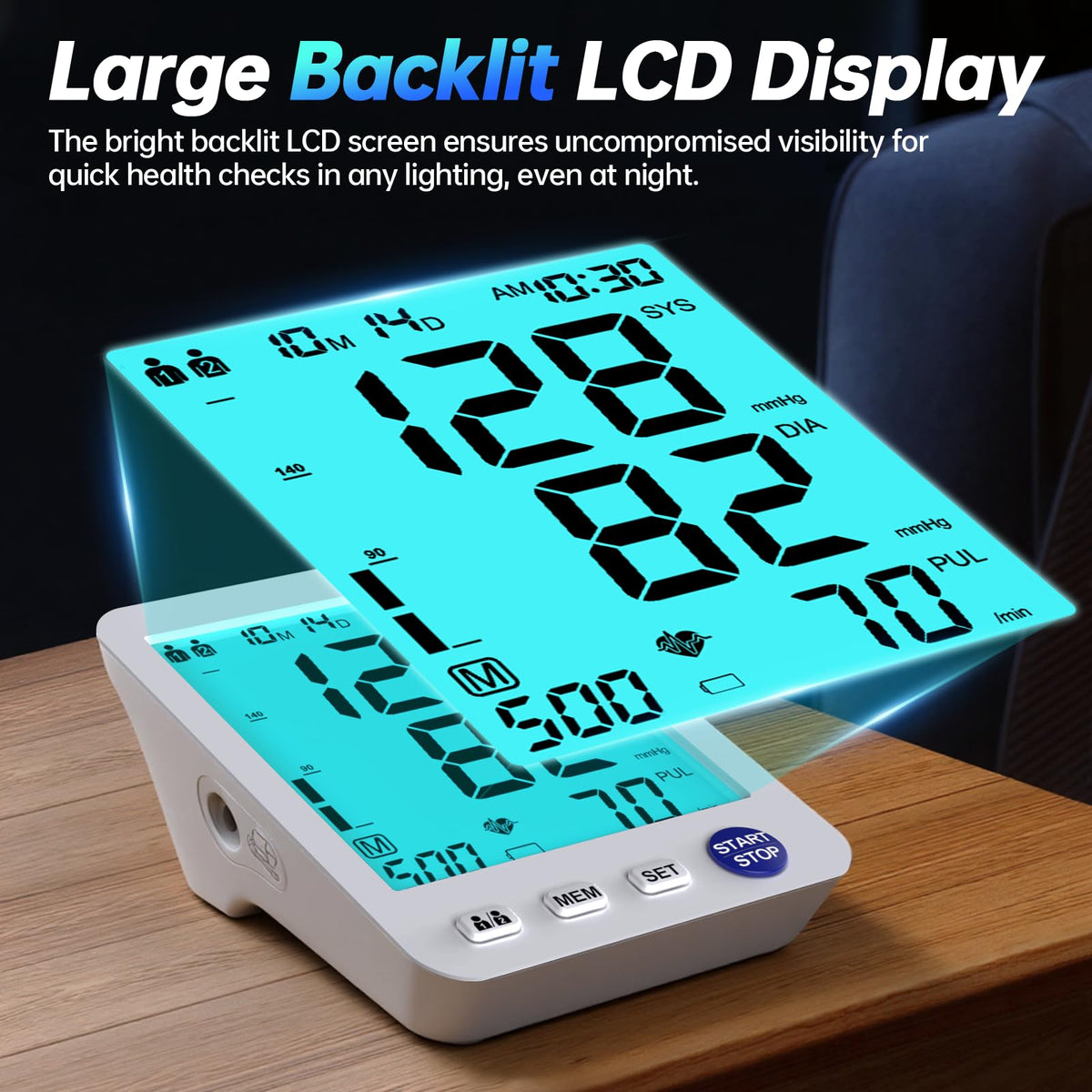 Electronic Blood Pressure Monitor 3 Size Cuffs L748196