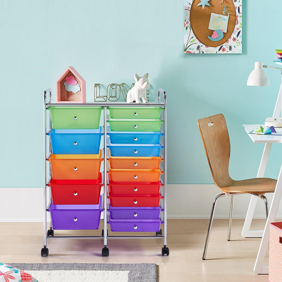 15 Drawer Rolling Storage Cart I99556