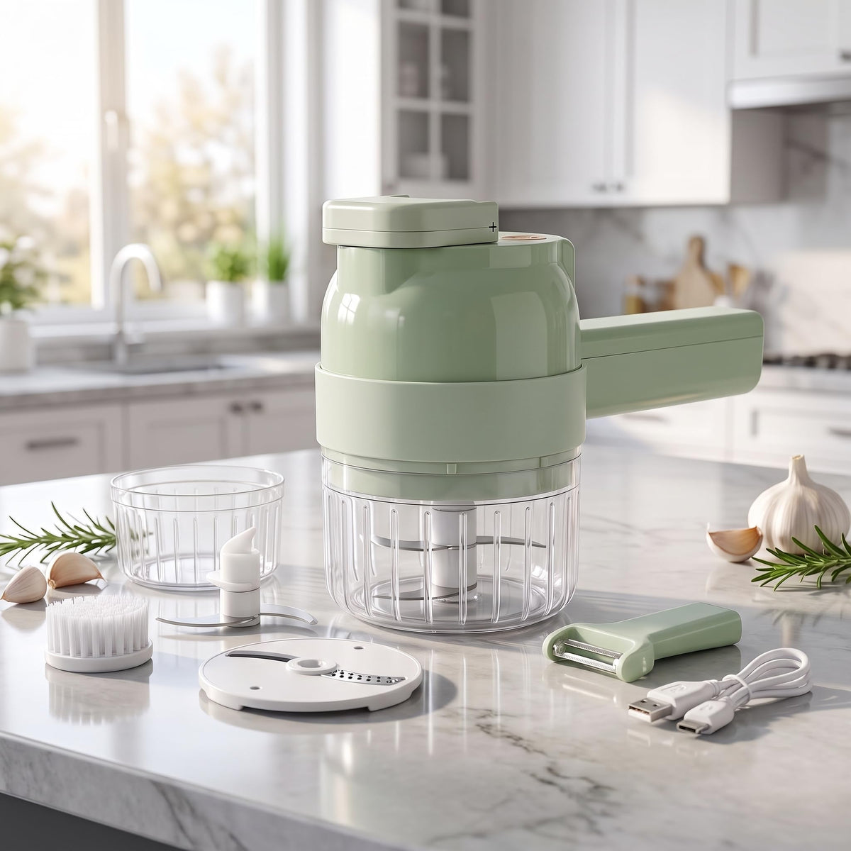 4-In-1 Electric Vegetable Cutter Set H529930