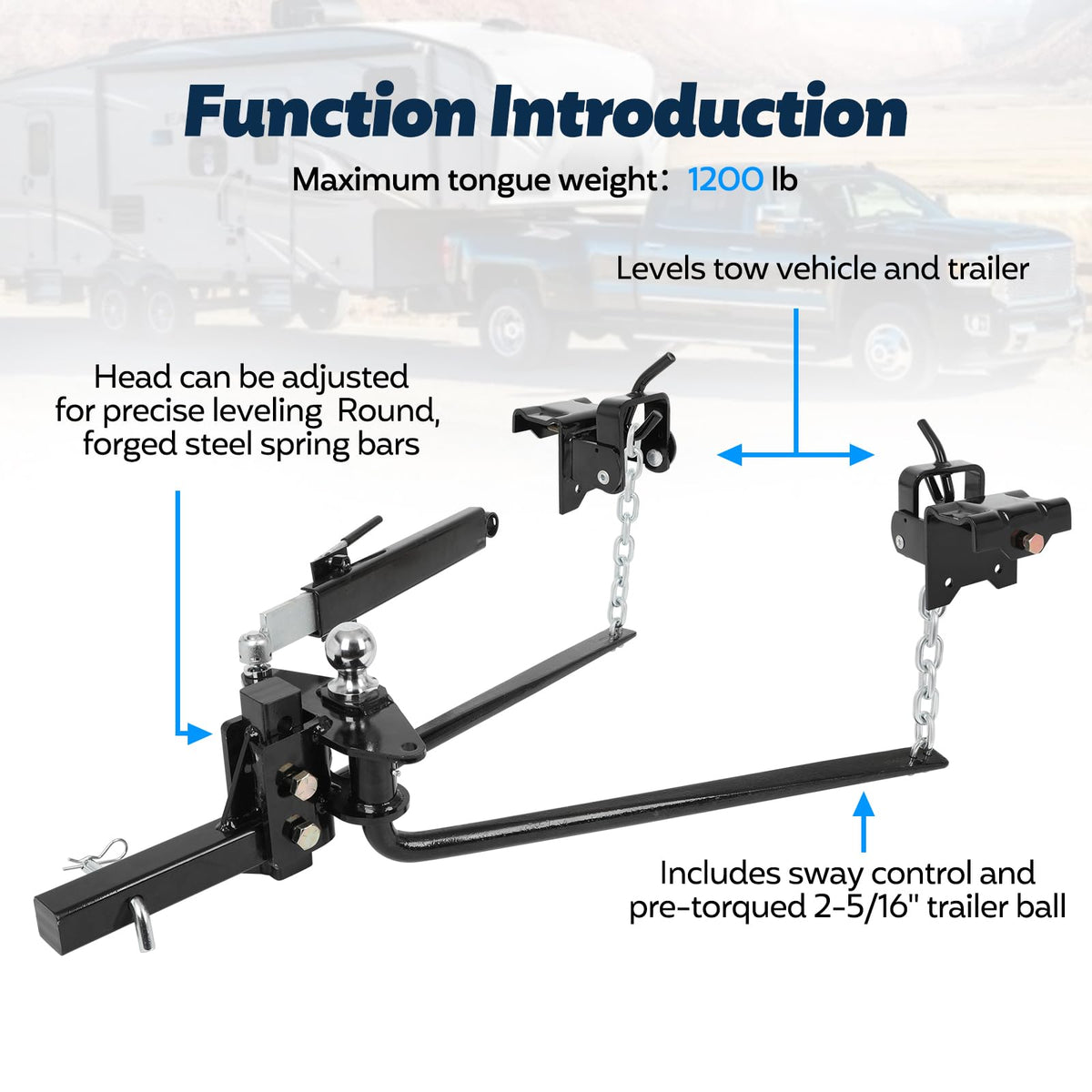 Weight Distribution Hitch with Sway Control Bar W910