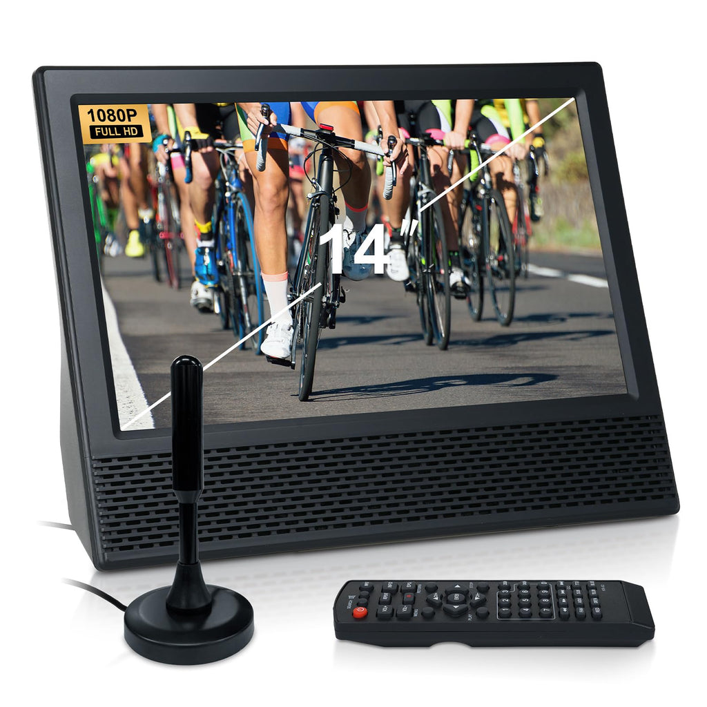 14 inch Portable ATSC Digital TV with Antenna and Remote Control S31199