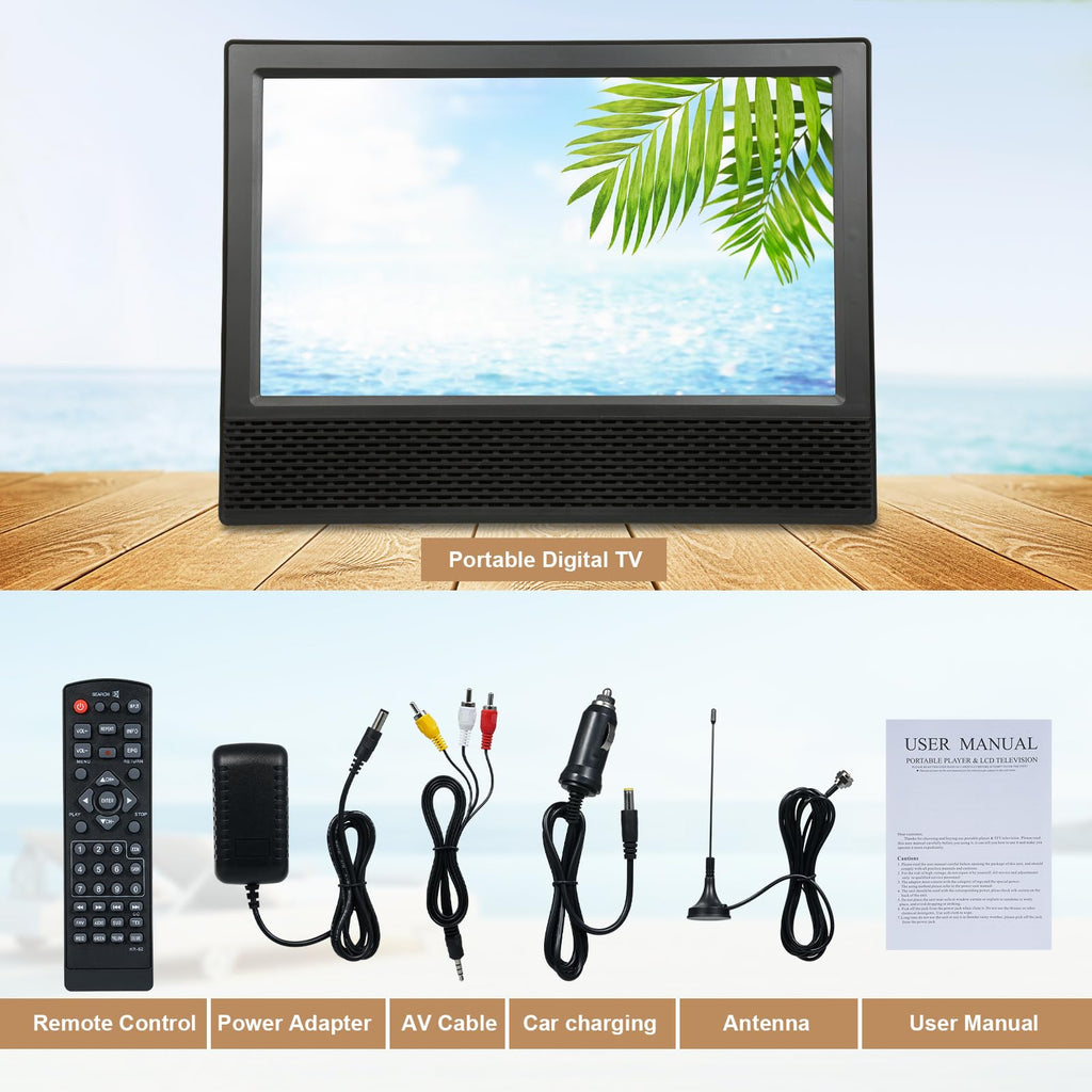 14 inch Portable ATSC Digital TV with Antenna and Remote Control S31199