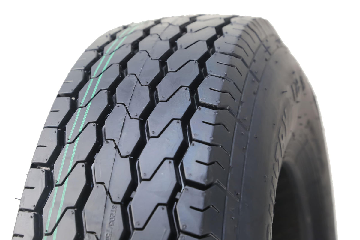 4 Premium Trailer Tires ST 205/75D15 Deep Tread O8415