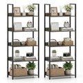5-Tier Wooden Bookshelf Set of 2 J345241