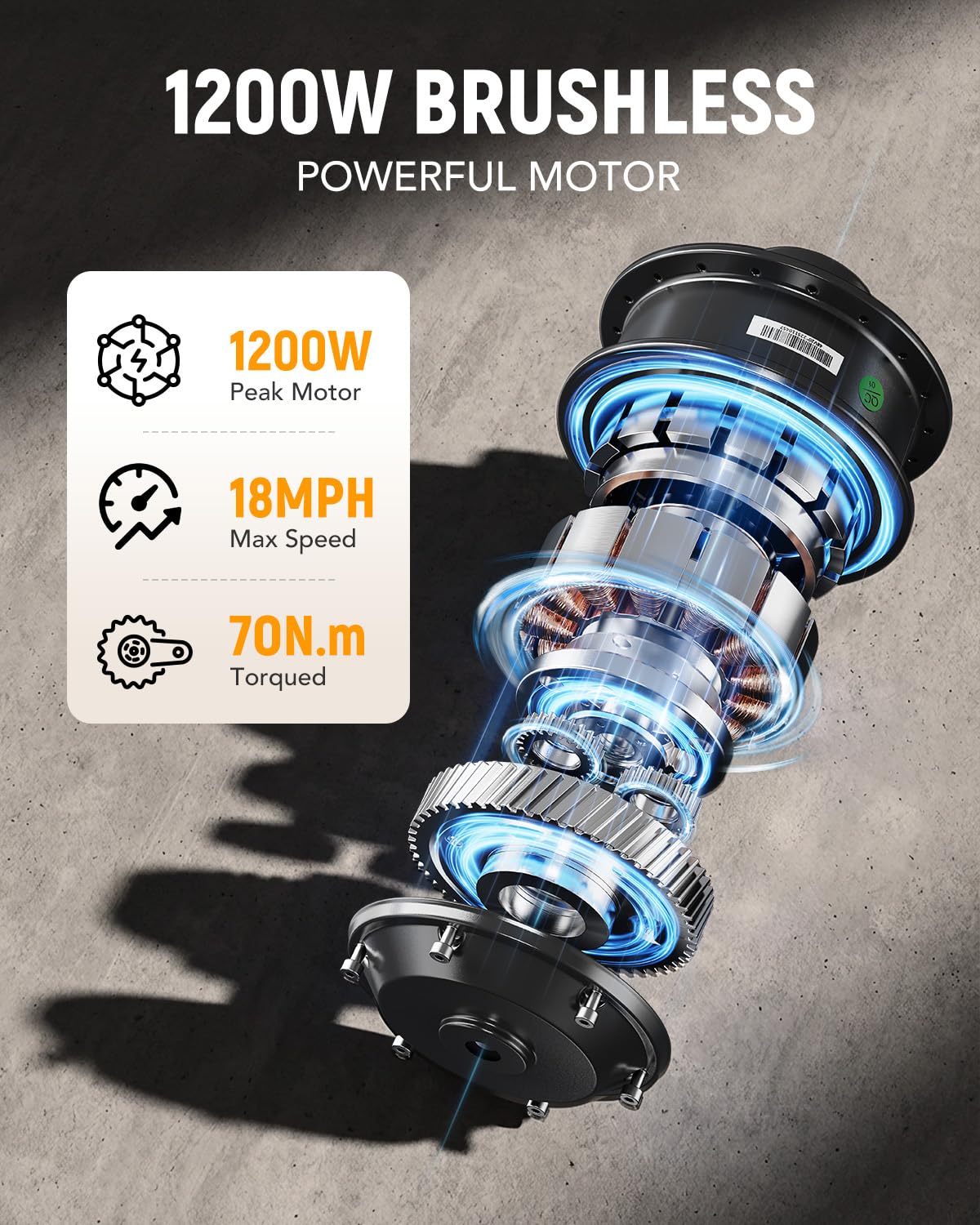 Electric Tricycle for Adults, 18"x3.0" Folding Step-Thru E Trike with 1200W Brushless Motor 48V 499.2Wh Removable Battery L33350