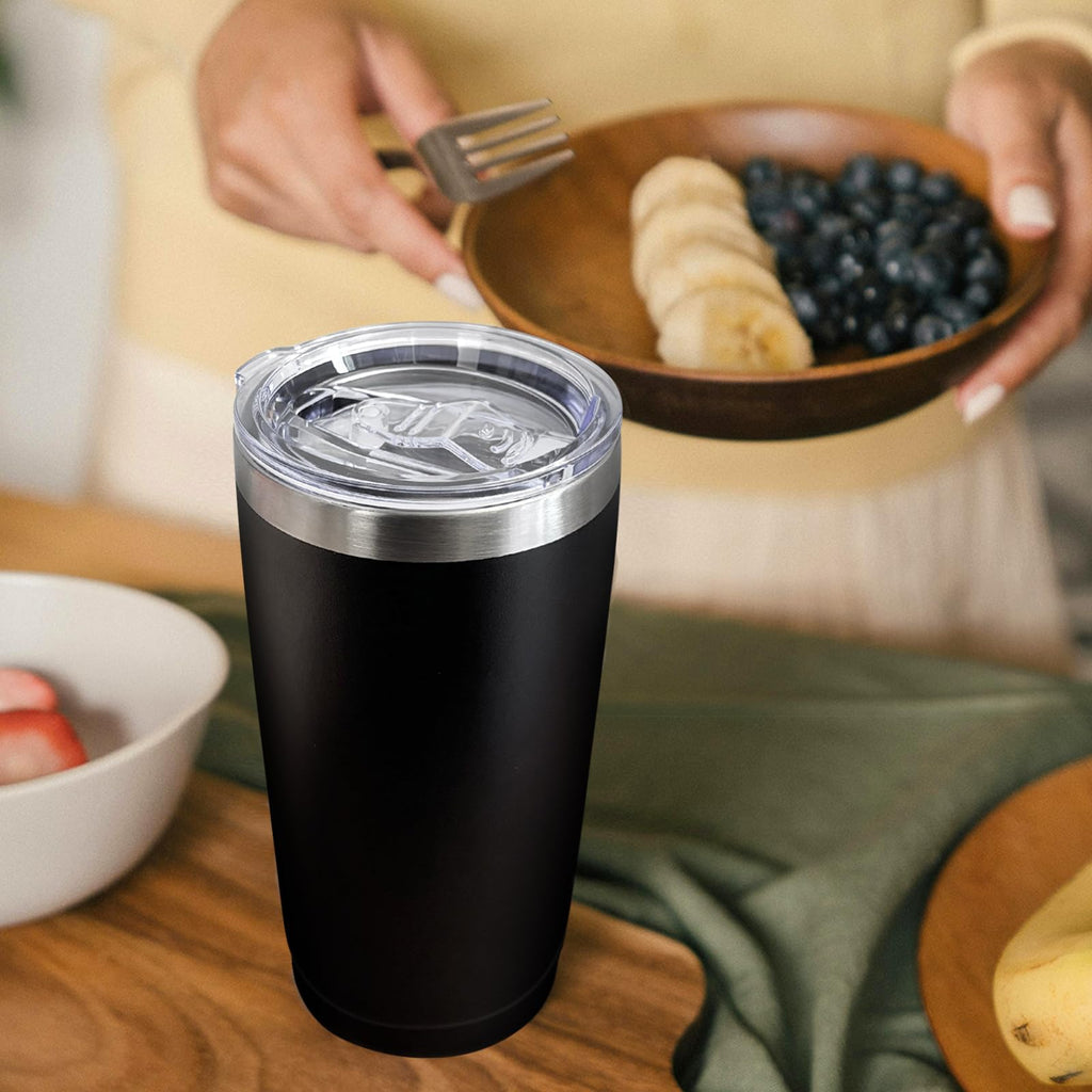 16 Pack Stainless Steel Insulated Tumbler 20oz Black H7371