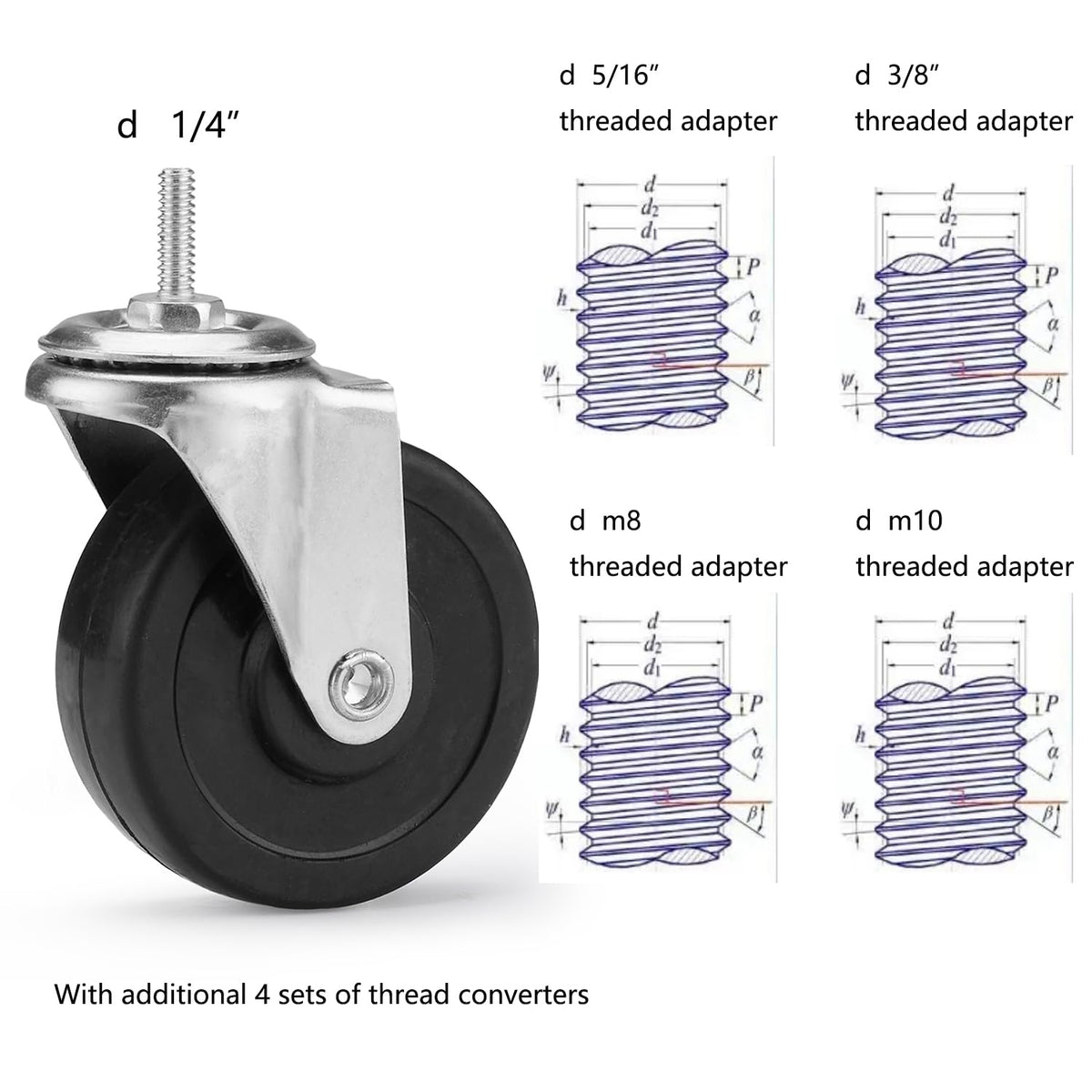 Set of 4 Caster Wheels A74699