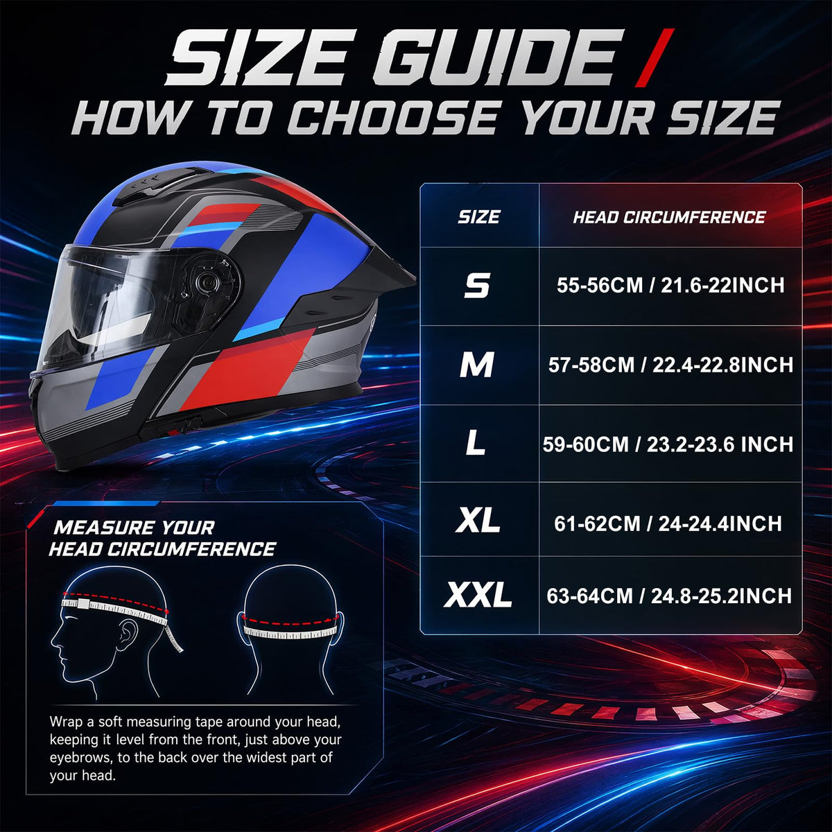 Heavy Duty Flip Up Modular Motorcycle Helmet R436471