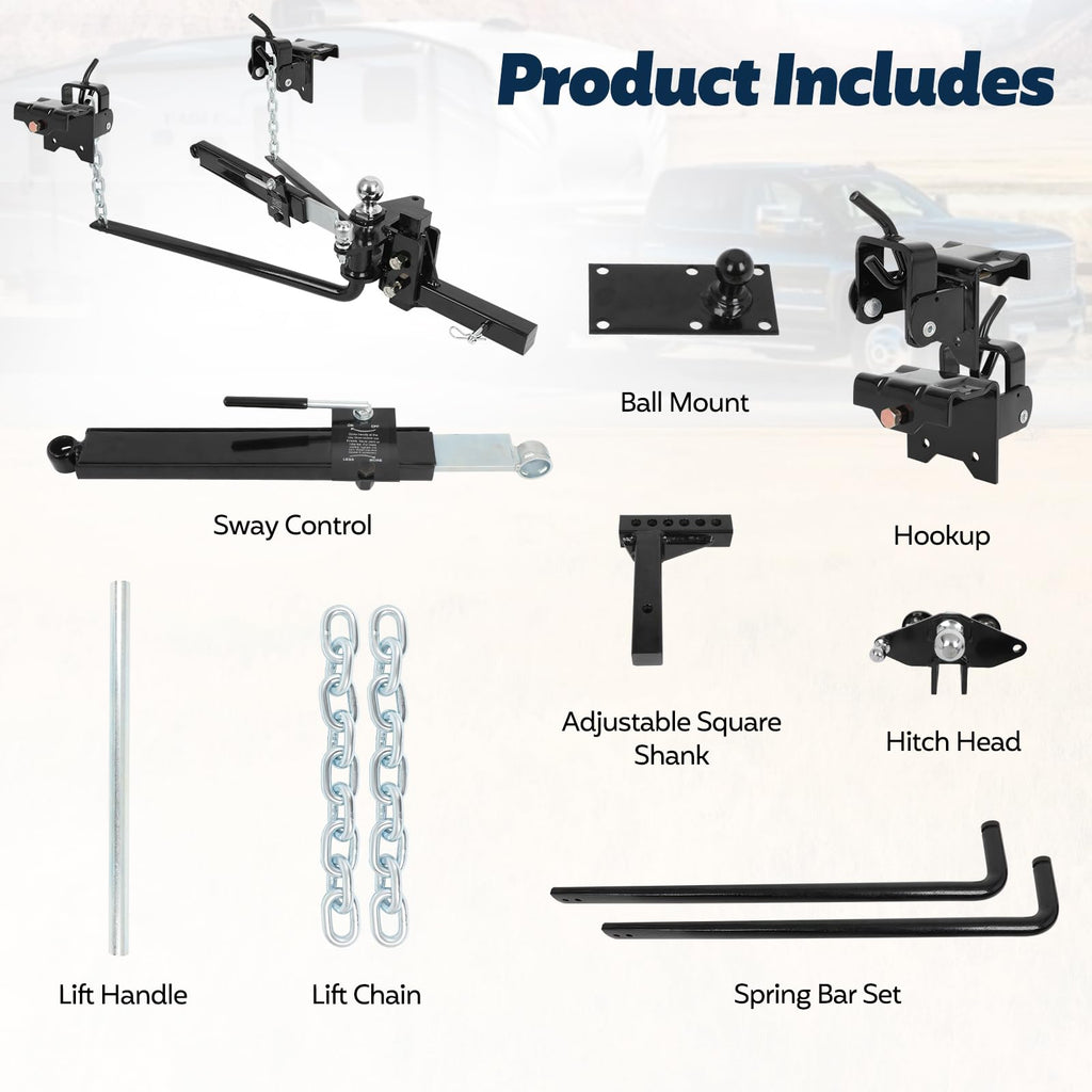 Weight Distribution Hitch with Sway Control Bar W910