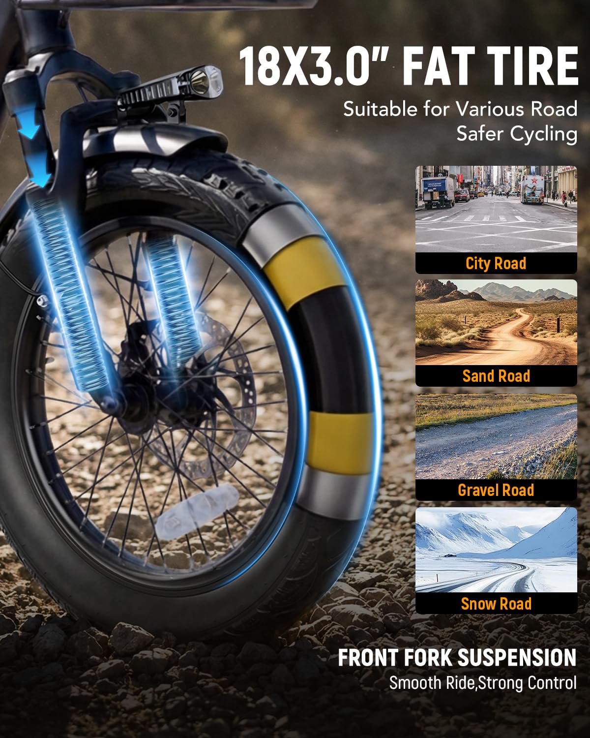 Electric Tricycle for Adults, 18"x3.0" Folding Step-Thru E Trike with 1200W Brushless Motor 48V 499.2Wh Removable Battery L33350