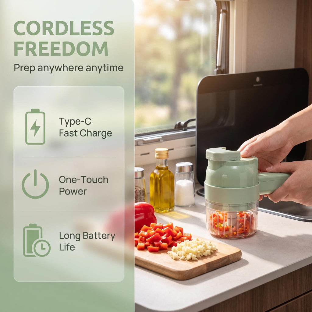 4-In-1 Electric Vegetable Cutter Set H529930