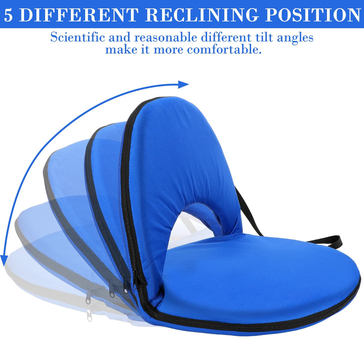4 Pcs Adjustable Folding Portable Stadium Seats with Back X15101