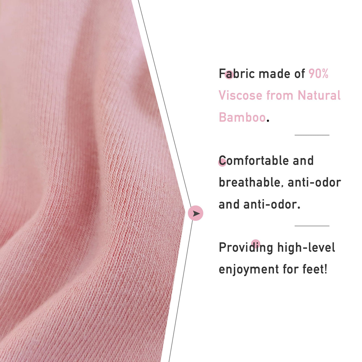 Viscose Bamboo Crew Socks 5 Pairs W2114