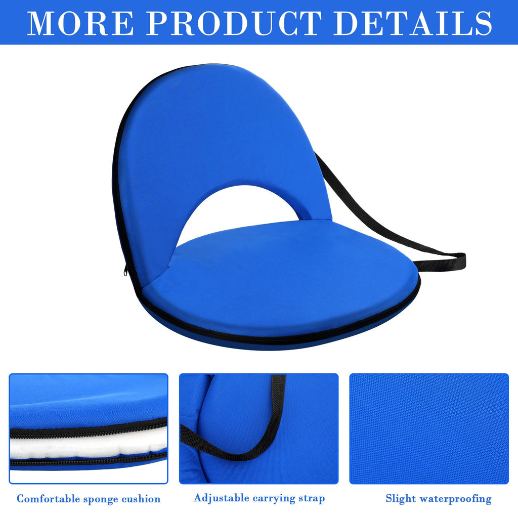 4 Pcs Adjustable Folding Portable Stadium Seats with Back X15101