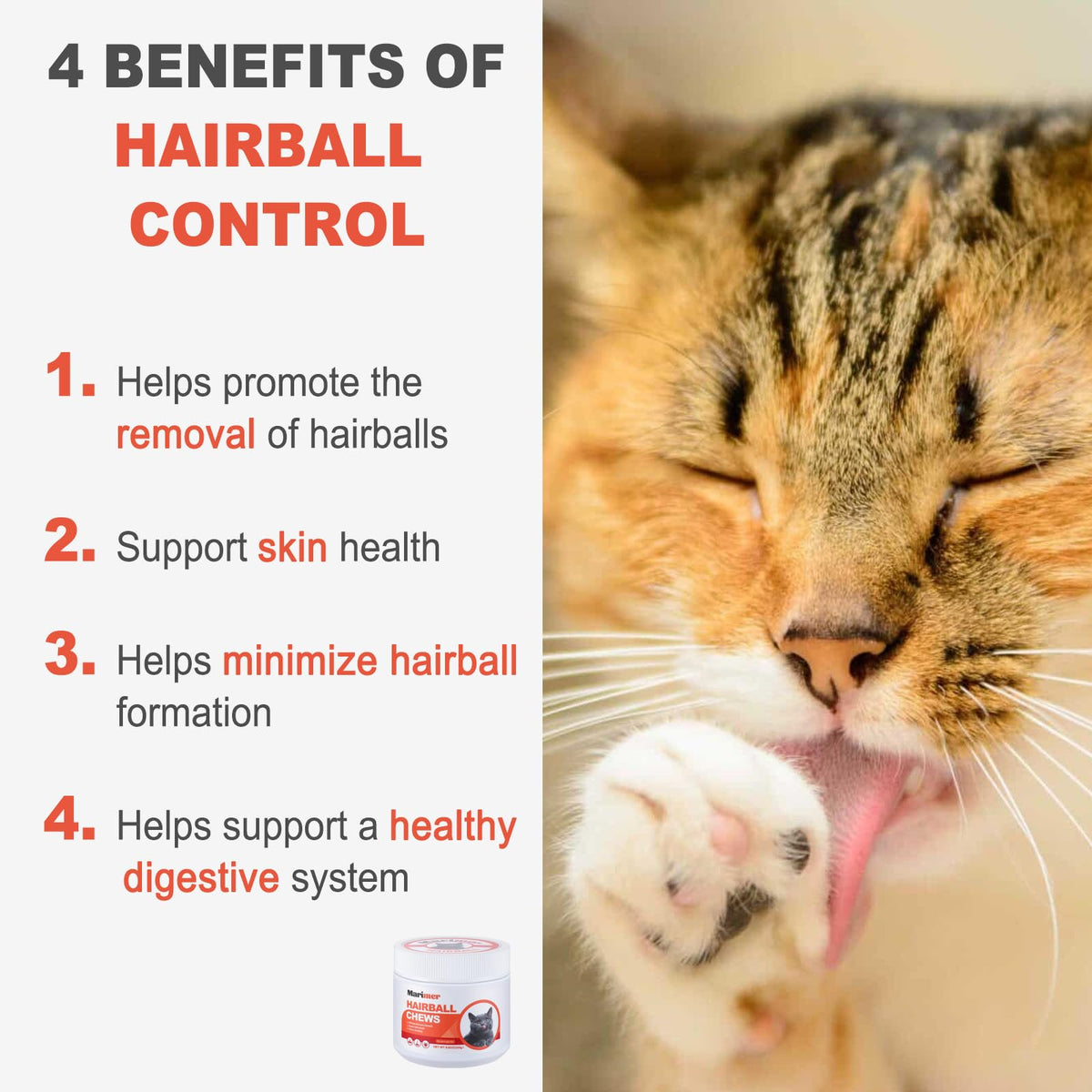 Hairball Control Soft Chews for Cats, Chicken Flavor, 100 Count O2837