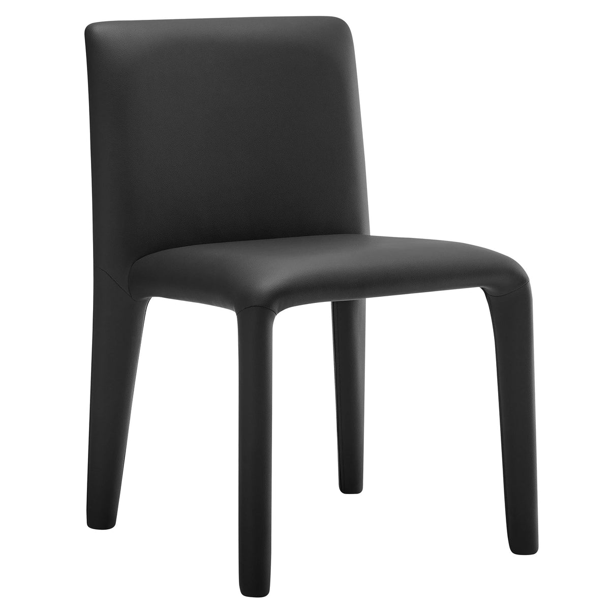 Black Faux Leather Dining Chair O2778