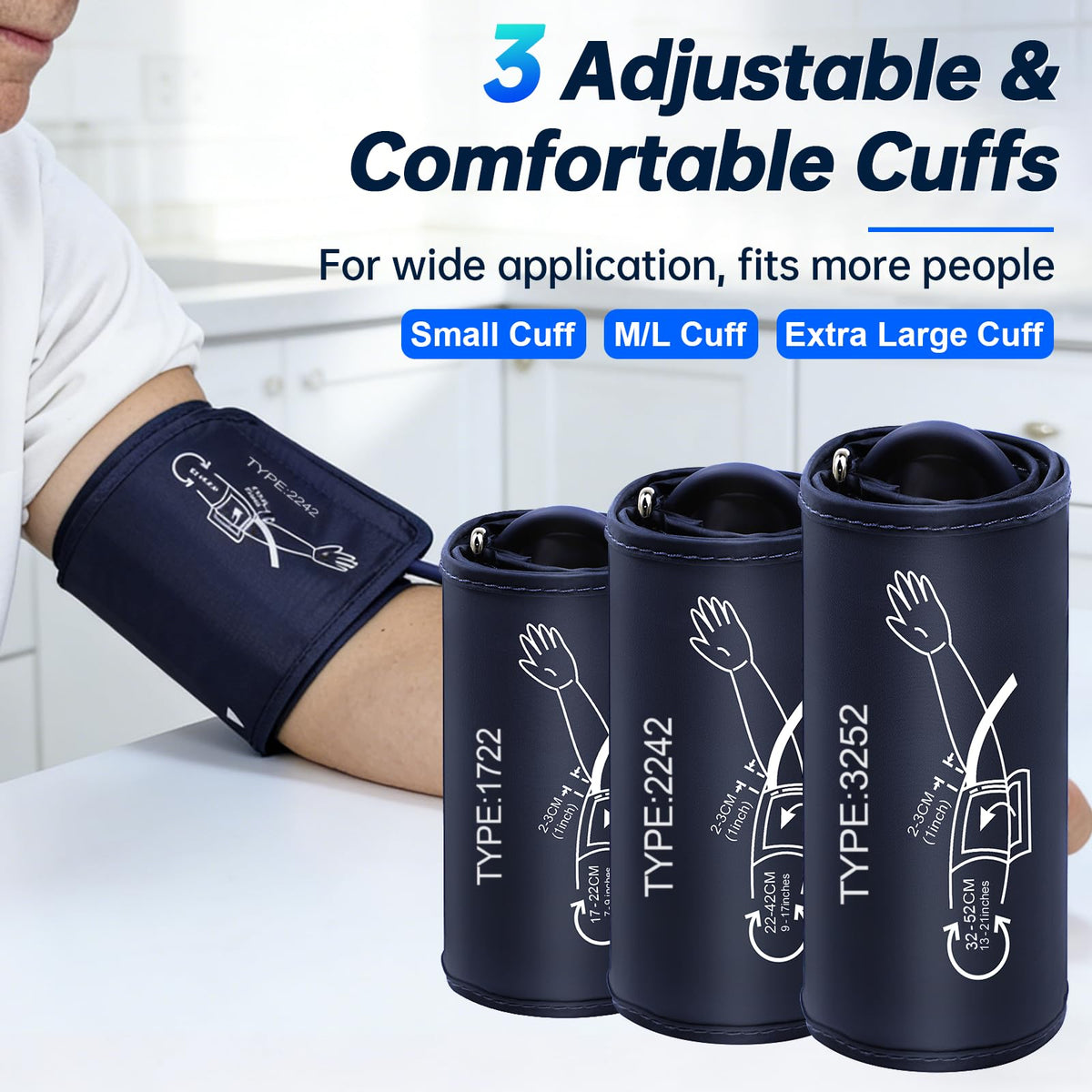 Electronic Blood Pressure Monitor 3 Size Cuffs L748196