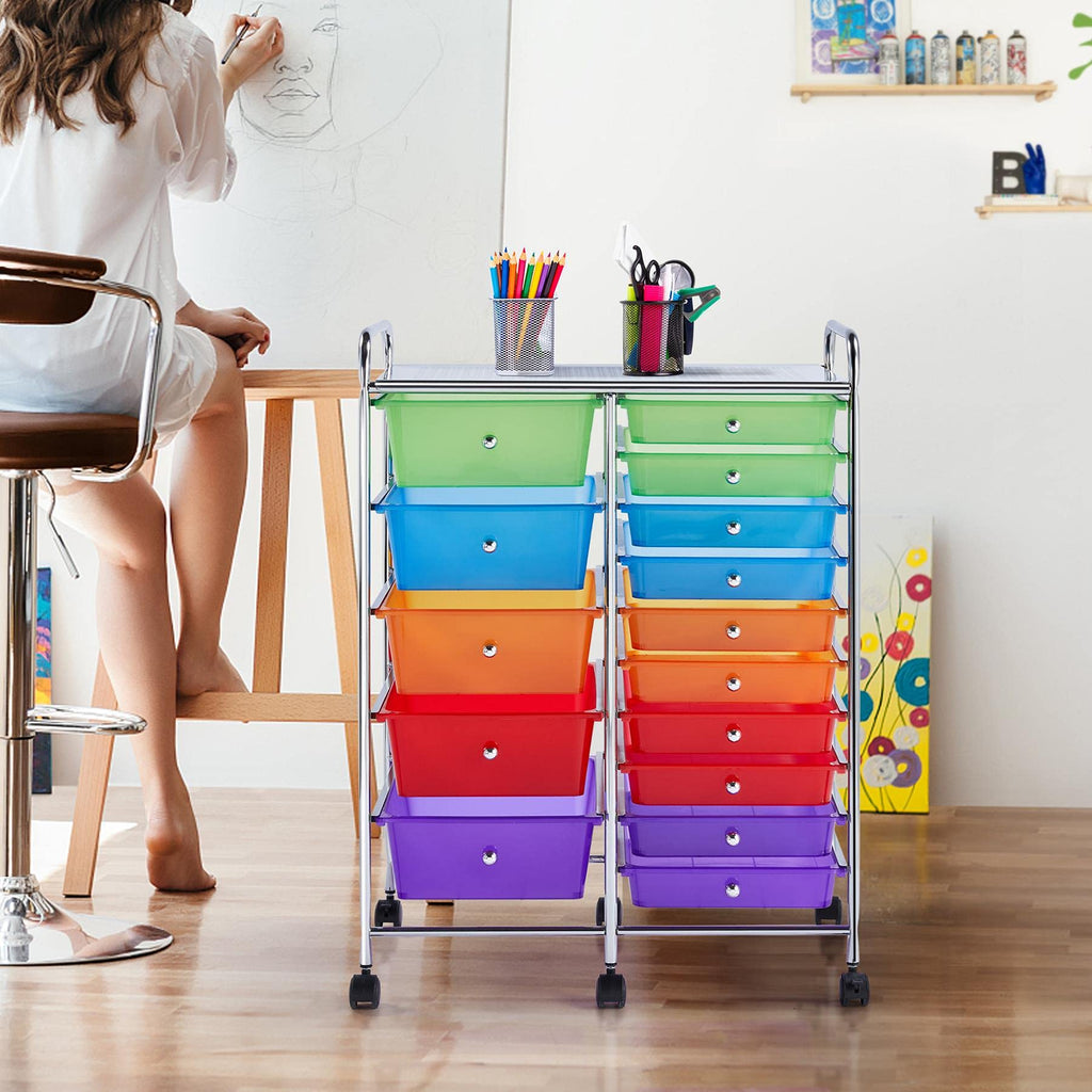 15 Drawer Rolling Storage Cart I99556