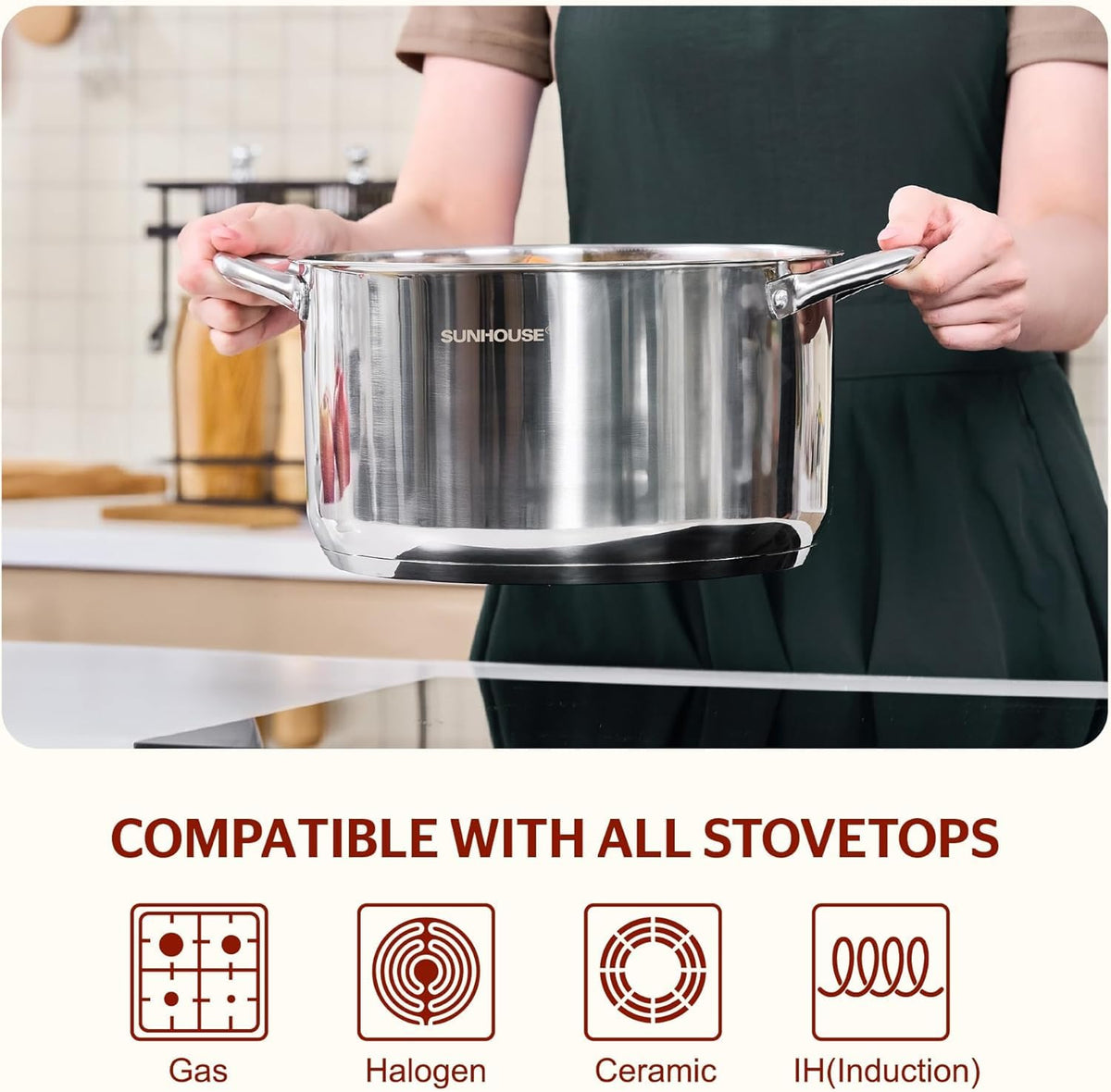 7 QT Stock Pot with Lid Z814