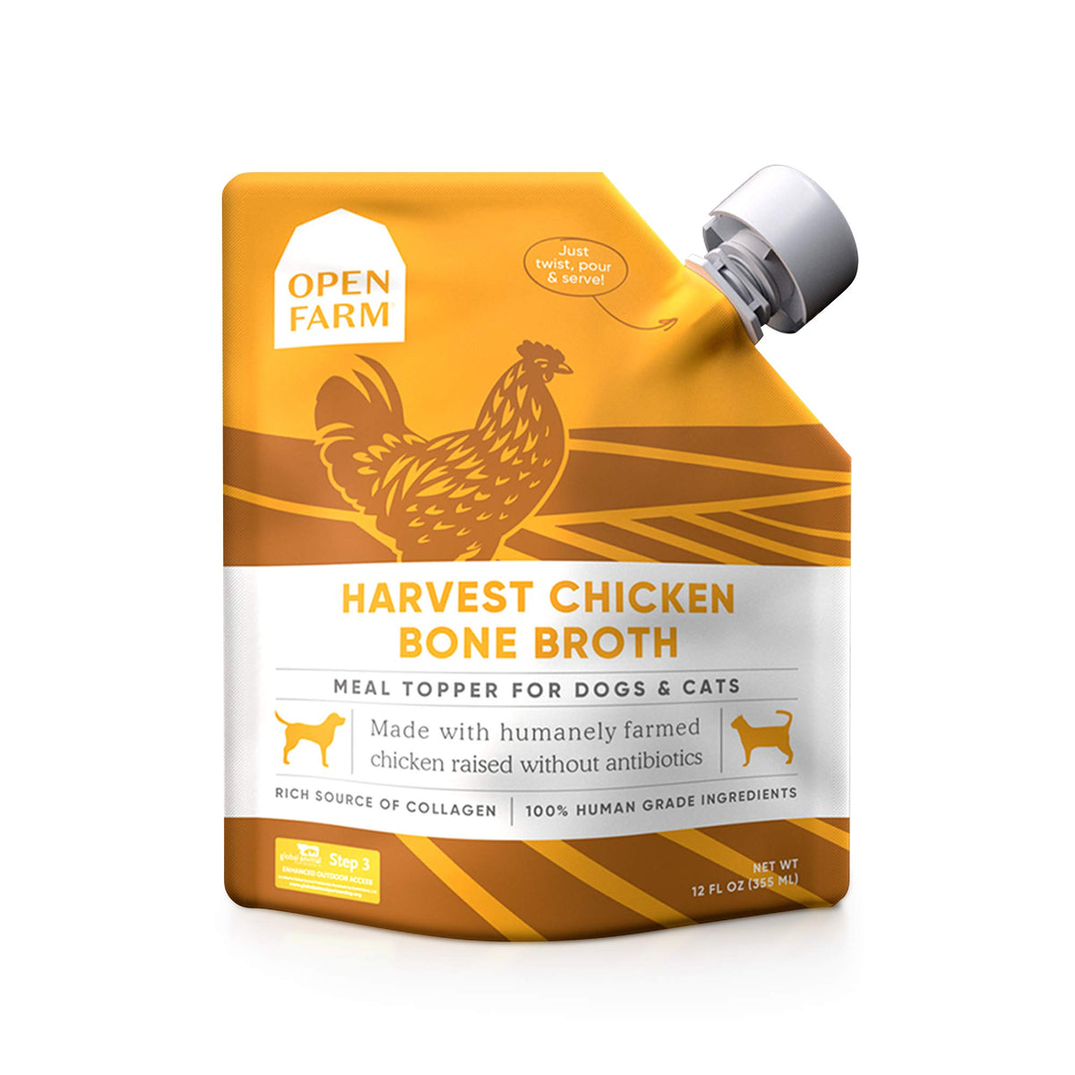 Chicken Bone Broth Food Topper for Dogs and Cats 12oz Q5004