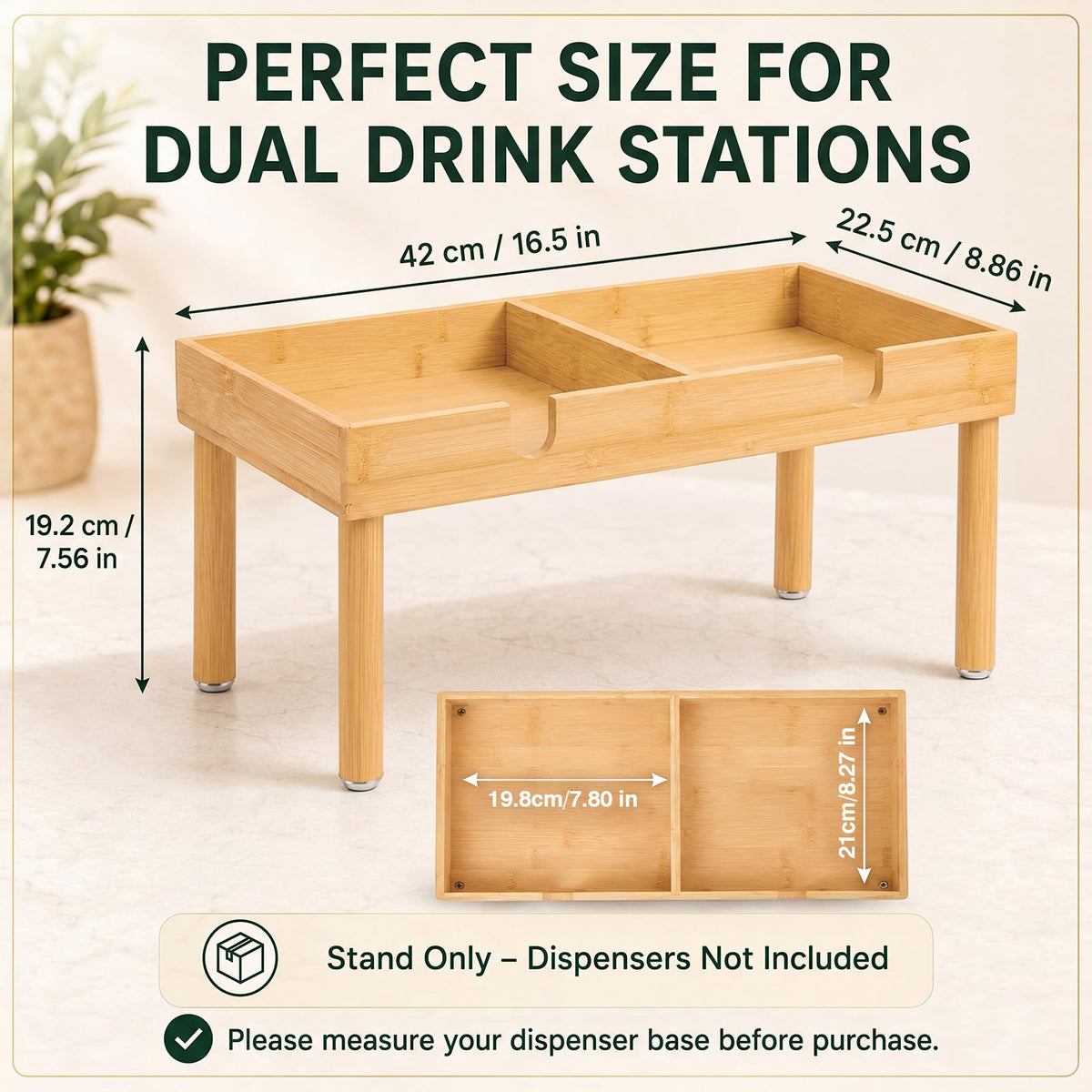 Bamboo Drink Dispenser Stand B729775