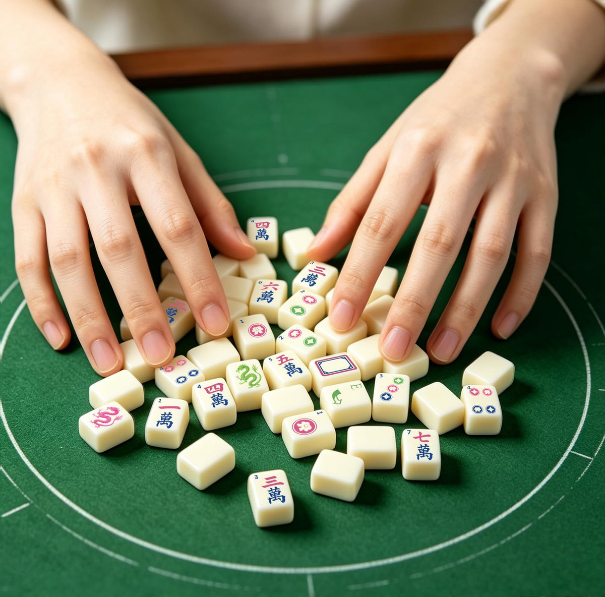 Mini Mahjong Set with 166 White Tiles N53982